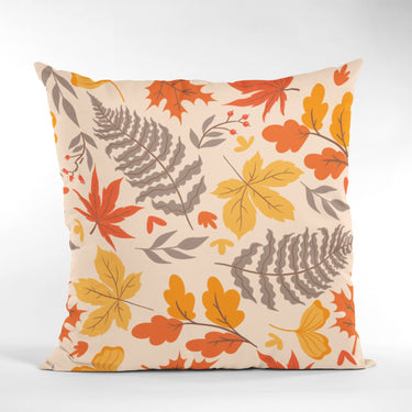 Fall Leaves Printed Cushion Cover